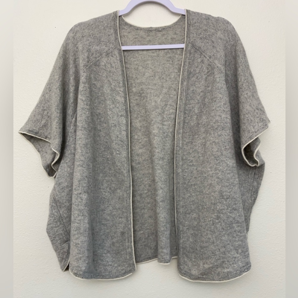 White + Warren Cashmere Open Front Cardigan